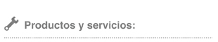 productos y servicios
